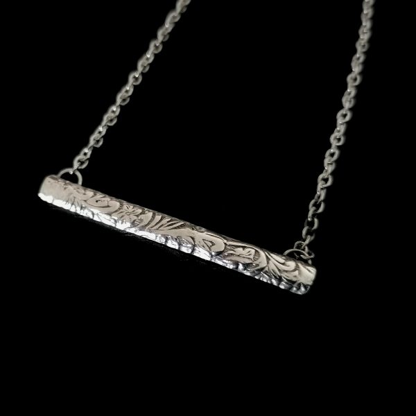 Sterling Silver Woodland Bar Necklace