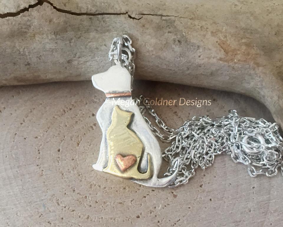 Sterling Silver Love for Animals Necklace