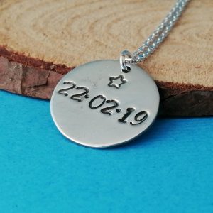 Sterling Silver Hand Stamped Coin Charm