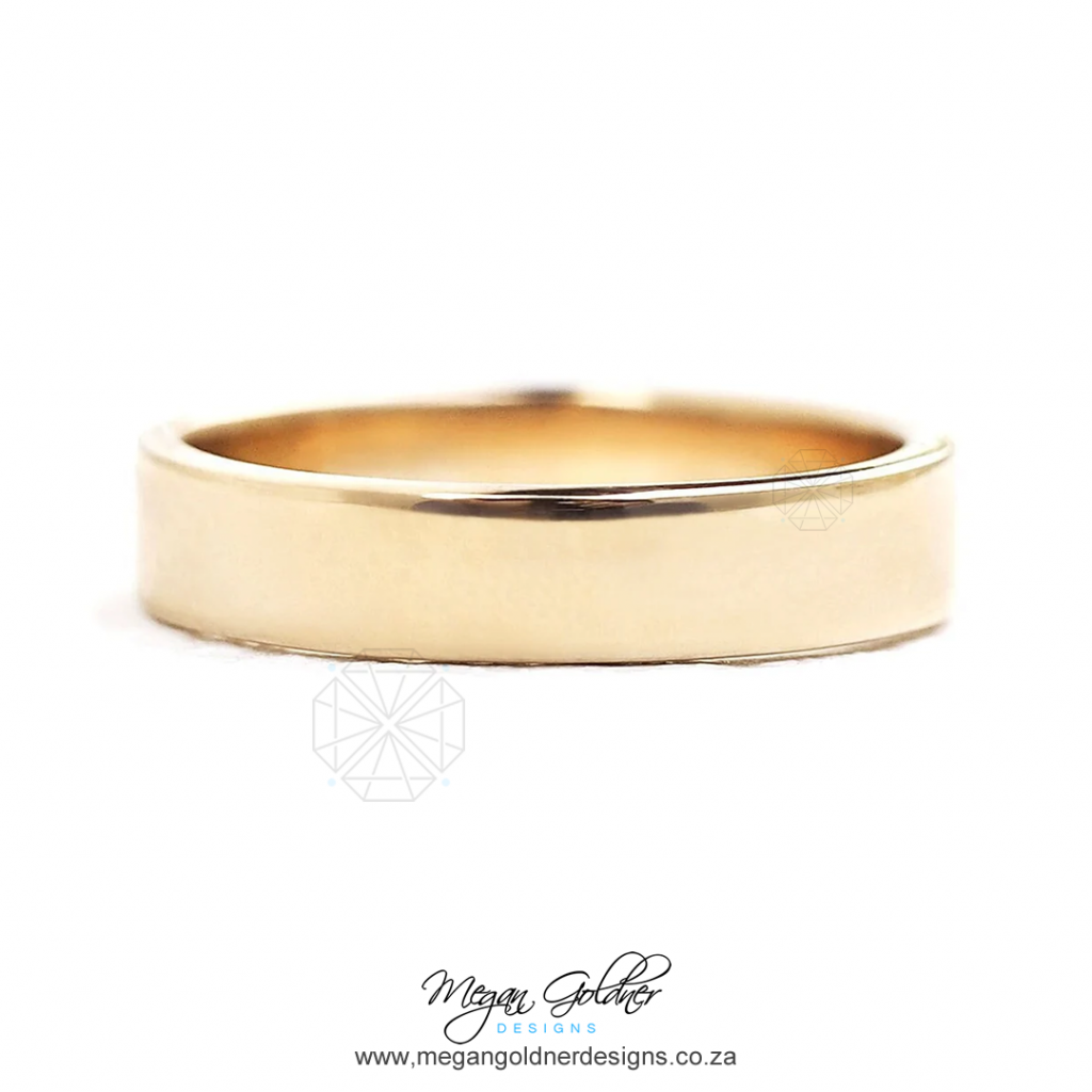9ct Gold Plain Jane 4mm Wide Ring