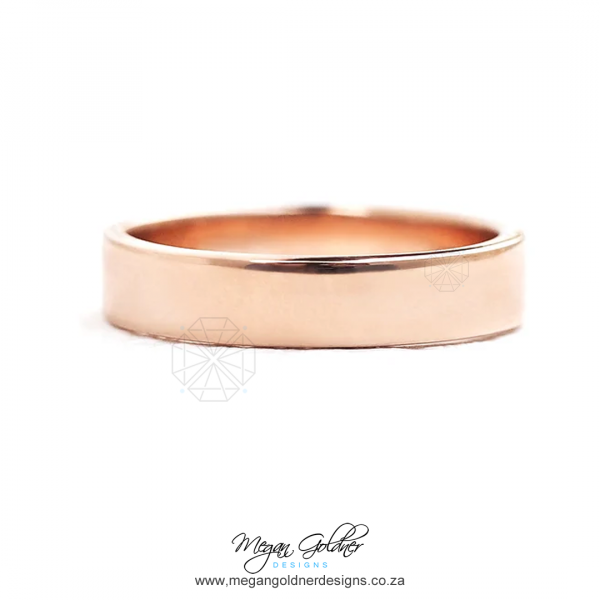 9ct Gold Plain Jane 4mm Wide Ring