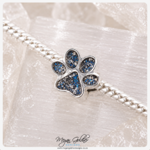 Keepsake Paw Print Sterling Silver Bead