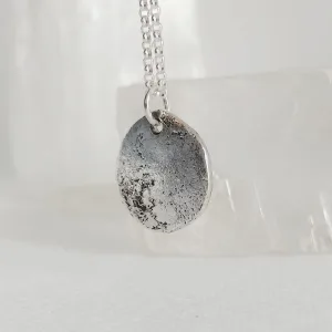 Keepsake Cremation Ash Infused Organic Coin Necklace