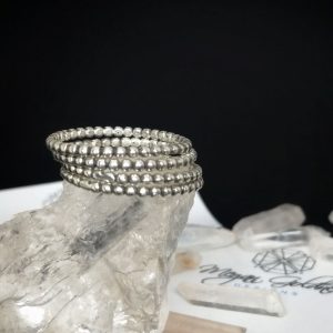 Sterling Silver Ball Bead Stack Ring Set