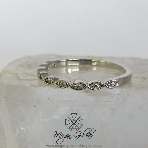 Sterling Silver CZ Dainty Half Eternity Marquise Ring
